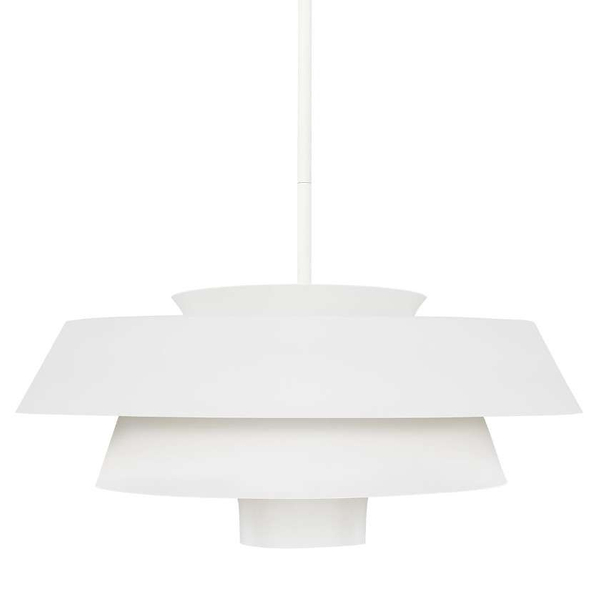 Modernistyczna LAMPA wisząca Brisbin FE-BRISBIN-MW Elstead FEISS metalowa OPRAWA okrągły ZWIS designerski biały matowy