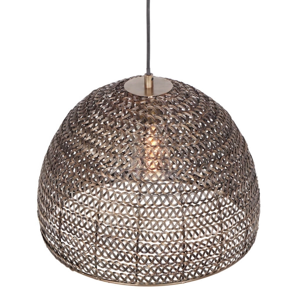 Wiklinowa lampa zwisająca KAMARA 365290104 Trio pleciona patyna