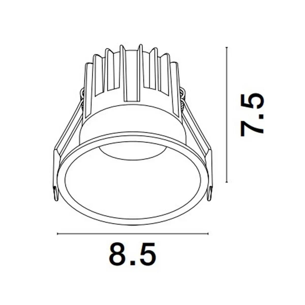 Podtynkowa lampa sufitowa ARAMIEL LE65101 LED 13W 3000K wpust biały