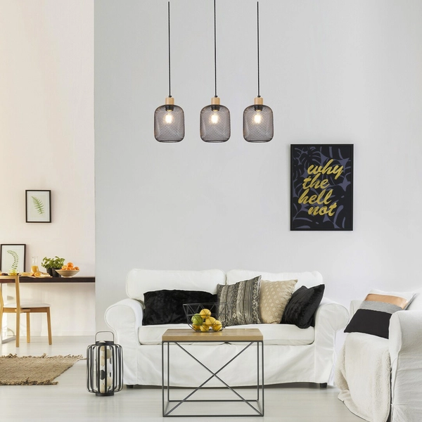 Wisząca lampa loftowa Grendel 3132 kaskada metalowa nad stół czarna