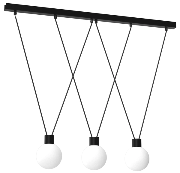 Lampa wisząca Capri MLP8818 szklana loftowa kule czarna