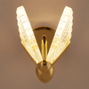 Ozdobny kinkiet ścienny Bee ST-W0612-1S LED 7W 3000K motyl szkło złoty