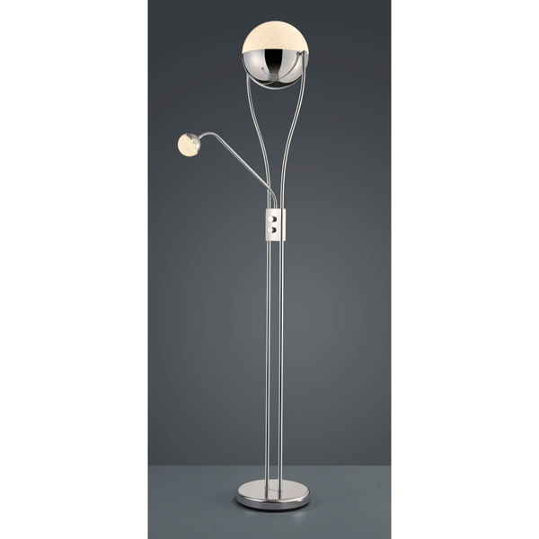 Okrągła lampa stojąca Chris 478310206 LED 22W+3,8W 3000K srebrna