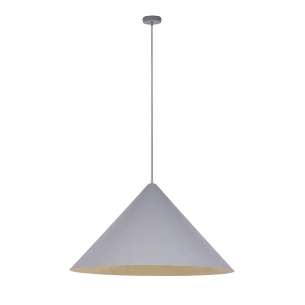 Lampa zwisająca z sufitu VESUVIO 41048 stożkowy kompozyt szary złoty