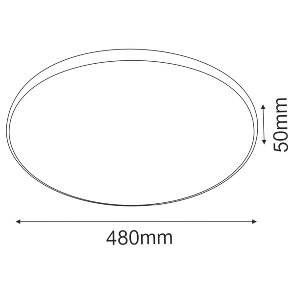 Łazienkowa lampa sufitowa Ika 1067 Brosline LED 40W 4000K IP54 ring biały