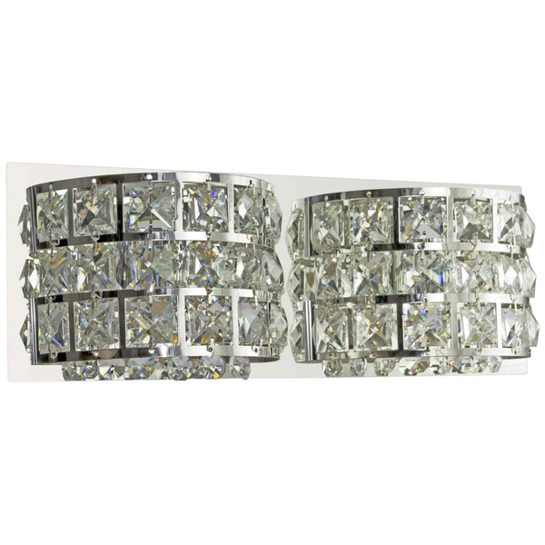 Kinkiet ścienny glamour SATURN 22-87235 crystals chrom przezroczysta