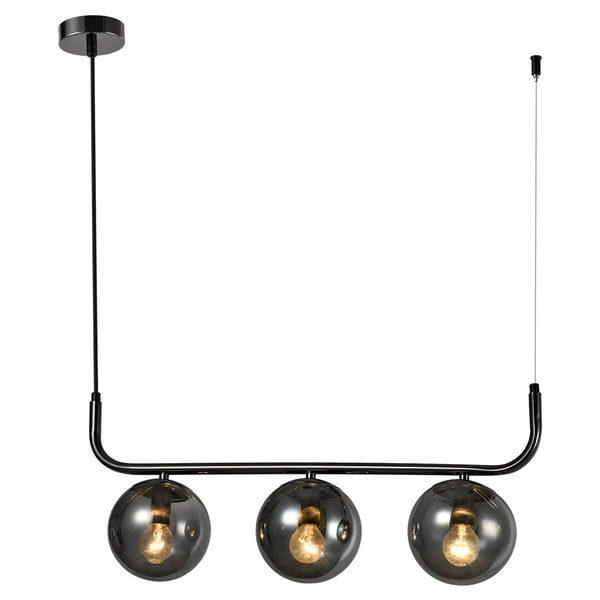 Potrójna lampa wisząca Alisa LP-005/3L grafit Light Prestige kule przydymiony grafit