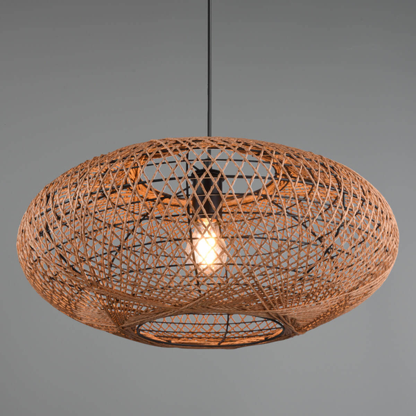 Lampa zwisająca nad stół HEDDA 312300136 Trio naturalna eko japandi brązowy