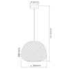 Ekologiczna lampa wisząca Zanzibar 329219 boho ażurowa czarna