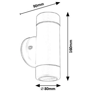 Elewacyjna LAMPA ścienna MEDINA 8833 Rabalux zewnętrzna OPRAWA tuba kinkiet IP44 czarny