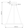 LAMPA wisząca SLIM/000054/3000/B MDECO okrągła OPRAWA metalowy ZWIS LED 56W 3000K ring czarny