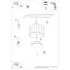 Sufitowa lampa AURA SL.1827 brzoskwiniowa 1xGx53 ryfel tubka metalowa