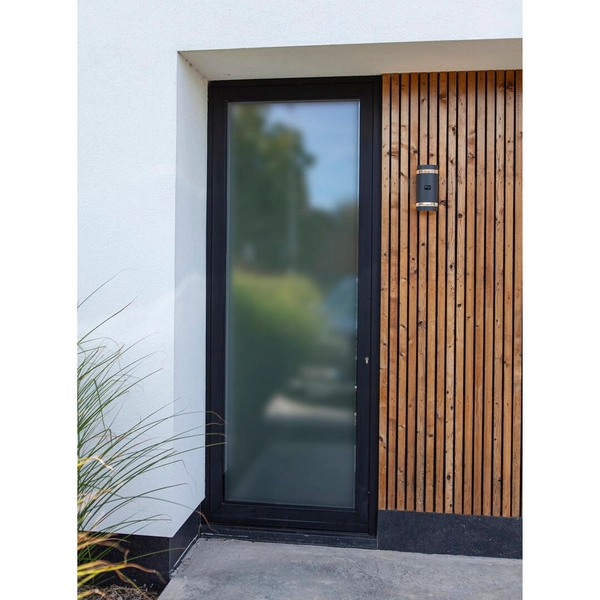 Ścienna lampa natynkowa FOCUS 5604014118 Lutec IP44 z czujnikiem szara