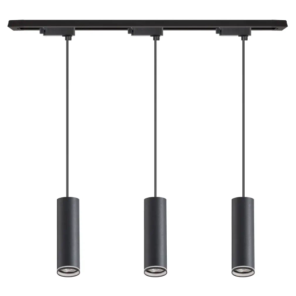 Potrójna zwisająca lampa szynowa Pipe Ring Track ML2079 1-fazowa czarny