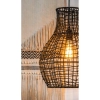 Wisząca lampa boho ALBAN 03438/35/30 Lucide pleciona czarny