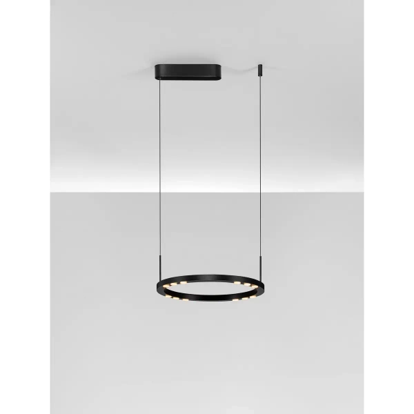 Pierścieniowa lampa wisząca CARENSO LE45405 LED 28W 3000K ring czarny