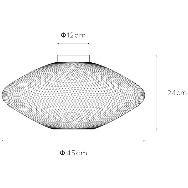 Industrialna LAMPA sufitowa MESH 21123/45/02 Lucide loftowa OPRAWA metalowa druciana złota