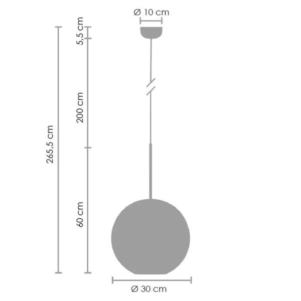 Wisząca lampa Bubbles ST-0801-1 Step LED 28W 3000K kula szklana chrom