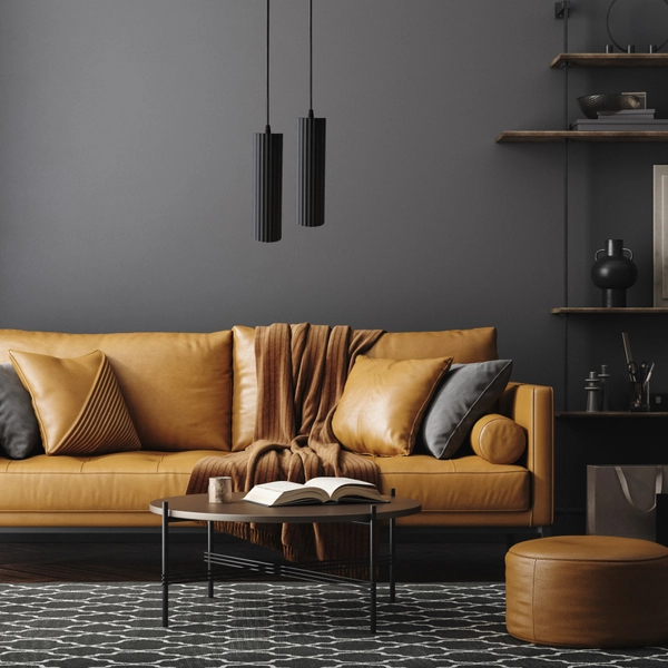 Czarna tuba Tokio LP-787/1P BK Light Prestige wisząca lampa nad stolik