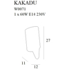 Nowoczesny kinkiet KAKADU W0071 Maxlight metal szczotkowany czerwony