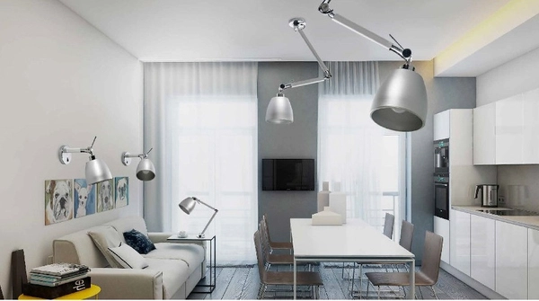 Metalowa lampa ścienna Zyta AZ2490 Azzardo do przedpokoju aluminium