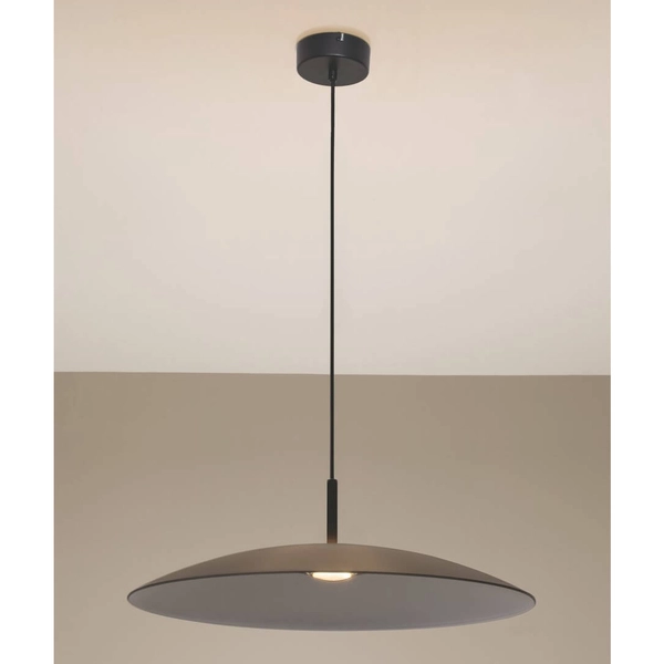 Wisząca lampa PECA LE44271 LED 17W 3000K kopuła szara czarna