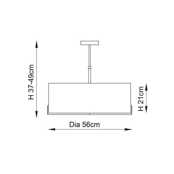 Regulowana lampa wisząca Hayfield 72635 Endon abażur beżowy brązowy