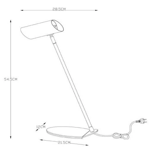 Biurkowa lampka regulowana Hester 19600/01/30 nowoczesna czarna