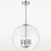 Eklektyczna lampa wisząca Prague p04974ch Cosmolight metal szkło srebrna