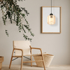 Lampa wisząca szklana Sombra MLP8370 bursztynowa czarna