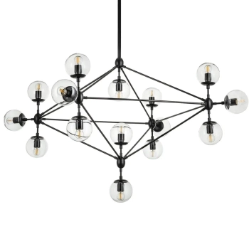 Lampa wisząca Astrifero ST-9047-15 Step balls bursztynowa czarna