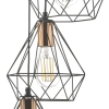 Industrialna wisząca lampa Deyon DEY0322 druciana czarna miedziana