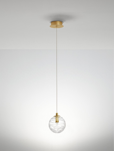 Lampa wisząca glamour CABRAL LE42906 ball nad stolik złota