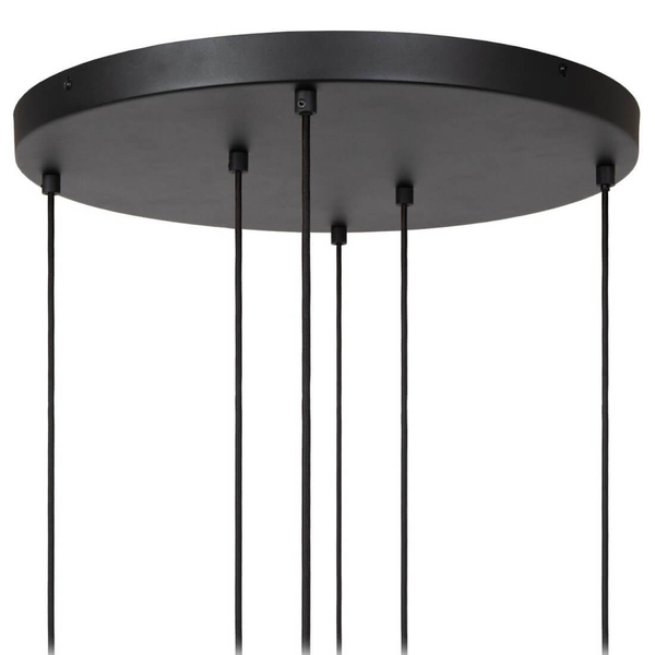 Loftowa lampa wisząca JOANET 45494/16/96 molekułowa szklana czarna złota