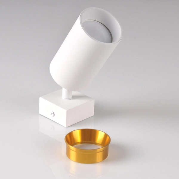 Kinkiet reflektorowy nad łóżko Maribel 321190 Polux nad lustro biały złoty