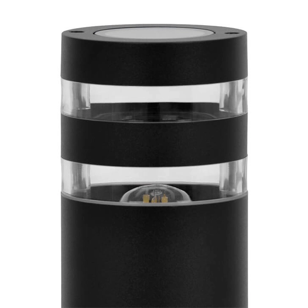 Lampa ogrodowa słupek Solin K-8206 Kaja IP44 tuba metalowy czarny