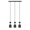 Metalowa lampa wisząca SUPURU SUL332P0 czarna złota tuba 3xGU10 do salonu