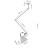 Regulowana lampa sufitowa AIDA 1141PL_G3_25 metalowa kobaltowa czarna