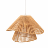 Sznurkowa lampa wisząca Amalfi P0578 zwis pleciona do salonu beżowa