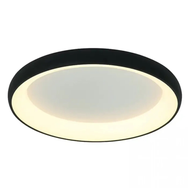 Nowoczesny plafon ledowy 2048 LED 43W 3000K okrągły ring czarny