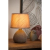 Skandynawska nocna lampka Ramzi 47506/81/43 tkanina ceramika brązowy