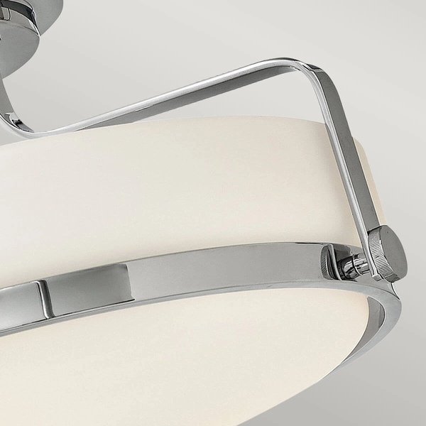 Metalowa lampa sufitowa Harper HK-HARPER-SFM-CM Hinkley szkło biały chrom
