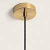 Wisząca lampa kula Lazzur ABR-LWL-E27 Abruzzo metal szkło biały złoty