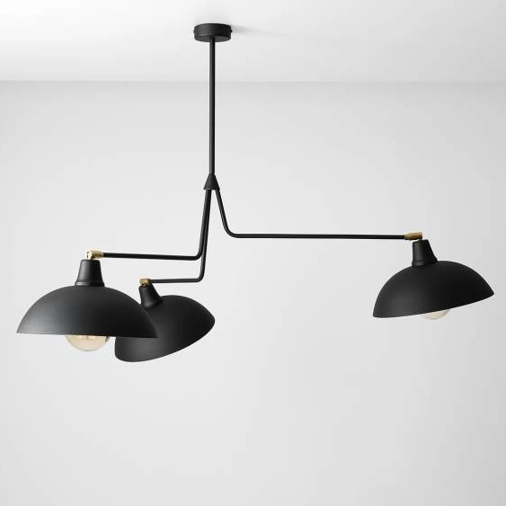 Sufitowe wysięgniki regulowane ESPACE 1036E_1 Aldex metalowe kopuły czarne