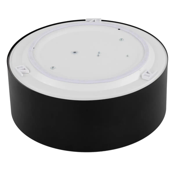 Minimalistyczny plafon tarasowy Livo 10984 okrągły IP54 czarny biały