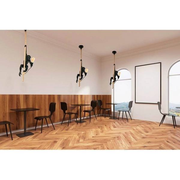 Wisząca lampa ozdobna Monkey ABR-KAR-C Abruzzo małpka do salonu czarny