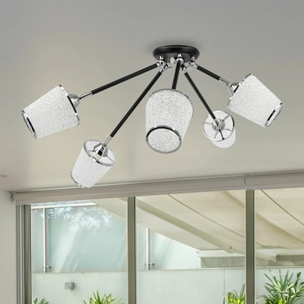 Sufitowa lampa ruchoma 1013/5 BL 8C do pokoju czarna