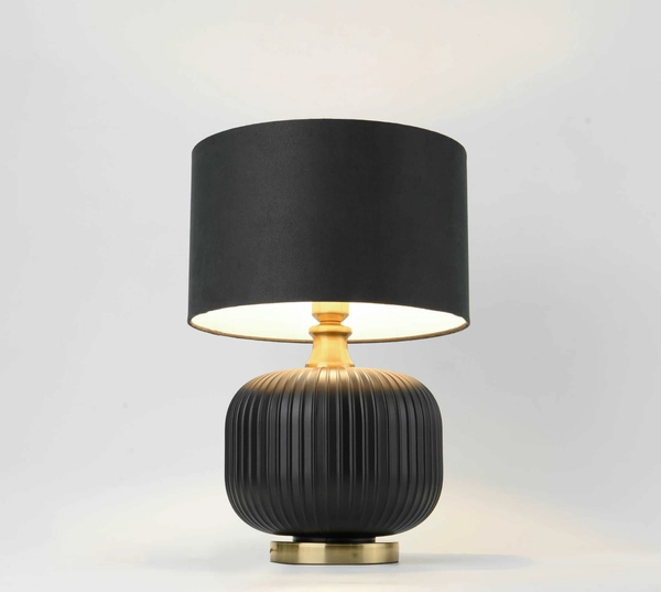 Nocna lampa stojąca Tamiza LP-1515/1T small czarna złota