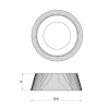 Nowoczesna lampa sufitowa FABIO C0283 biała LED 36W 3000K 46cm