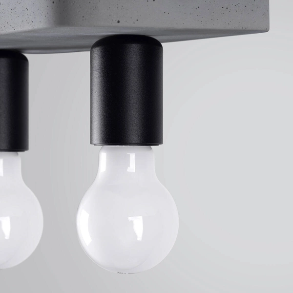 Podwójna lampa nasufitowa Tavo SL.1157 do salonu szara